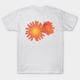 Fox-and-cubs Flowers Indian Paintbrush Red Orange T-Shirt